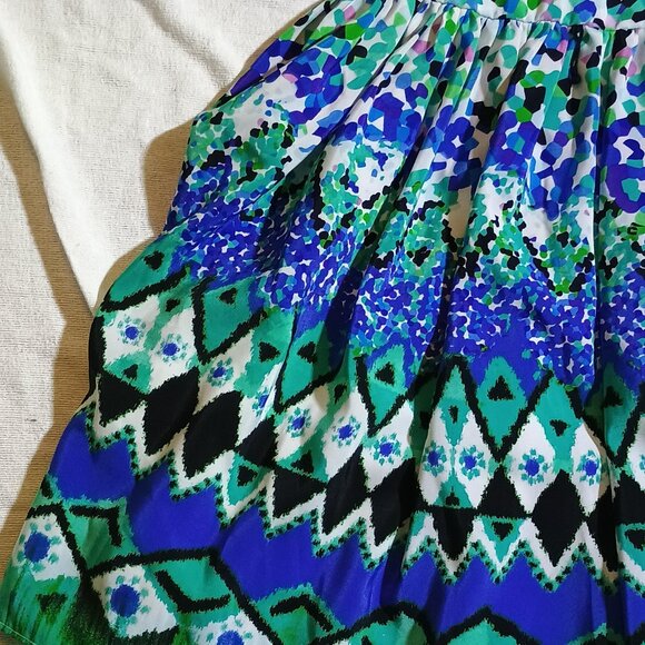 Emily West / Dress / Girls / Size 10 / Blue Black Geometric Design / Sleeveless - Picture 8 of 10